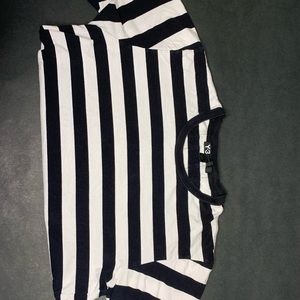 Y3 black and white stripped tee unisex